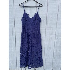 ASTR The Label Dress Periwinkle Purple Blue‎ Lace Midi A Line Women's Large
